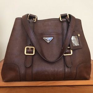 Prada leather tote bag